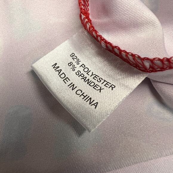 Vitamin G Polo Shirt XL Red Geometric Beer Hops Performance Golf NWT - Picture 6 of 8